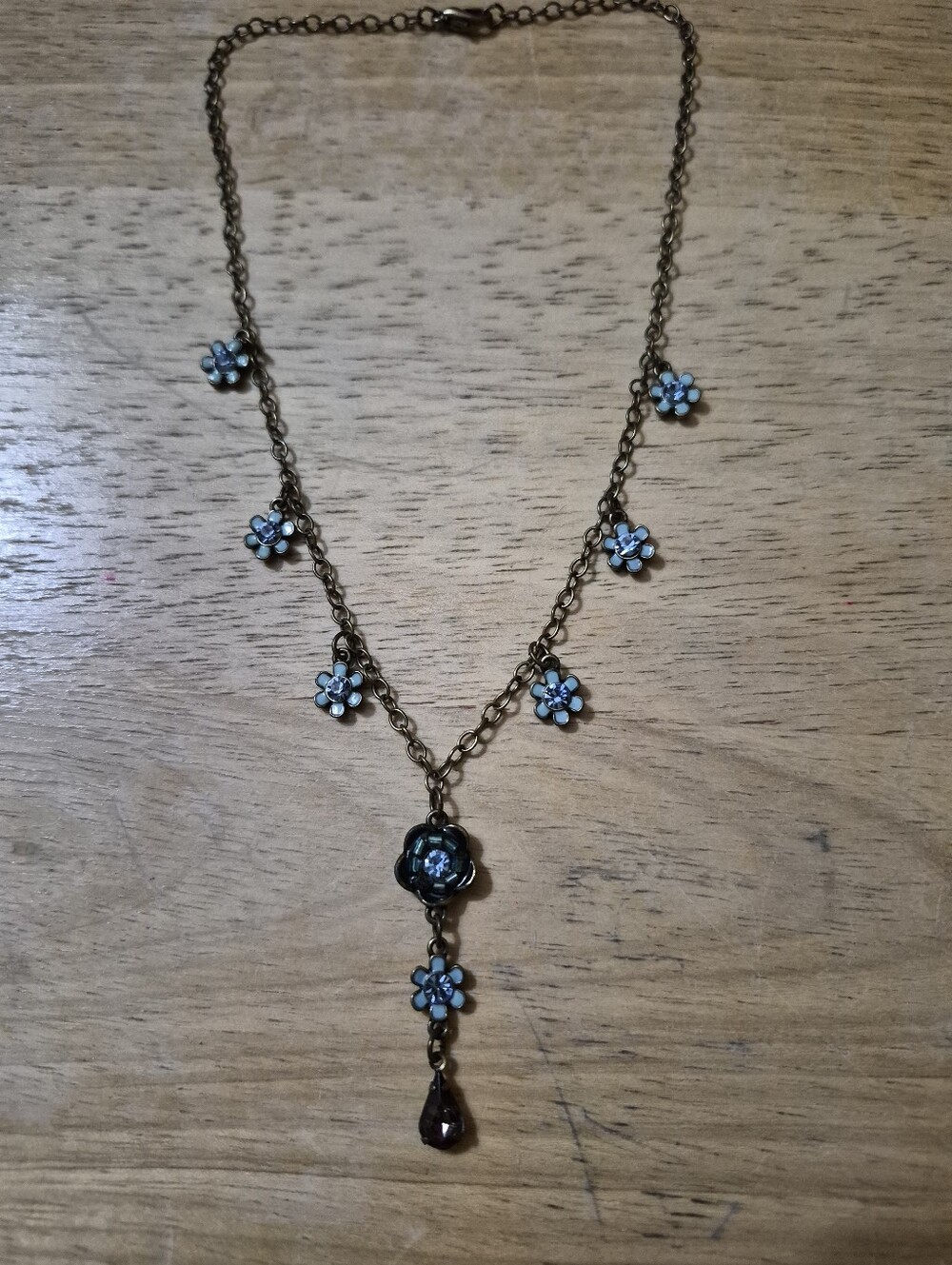 Vintage Avon Floral Drop Pendant Necklace